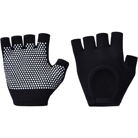 Sklisikre fingerløse yogahansker – Ideelle for Pilates, Barre, Air Yoga og treningsøkter (svart)