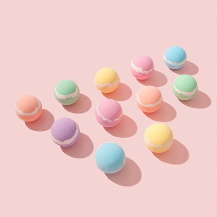Bath Balls Bath Salt Blast Balls, perfekt til boblebade og spabade, perfekt til fødselsdagsgaver 12 stykker