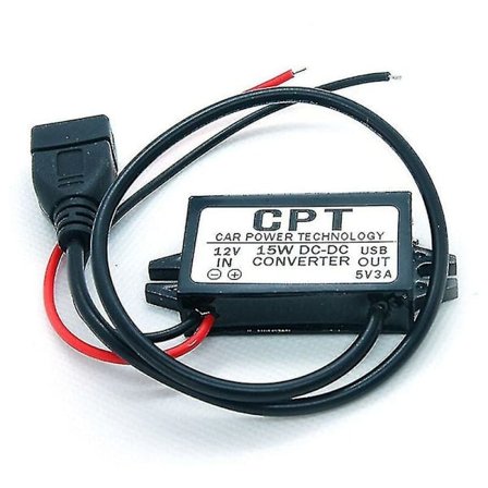 DC-DC-omvandlarmodul 12V till 5V USB-utgångseffekt Adapter 3A 15W Hfmqv