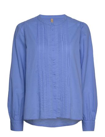 Sc-Caliste Bluse Langermet Blå Soyaconcept*Betinget Tilbud