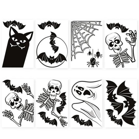 Halloween Fönsterklistermärken - Olika Motiv - Halloween Dekoration - Kalaslagret.se