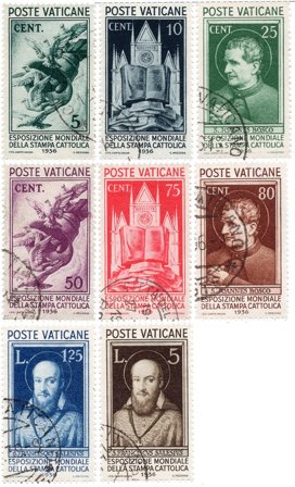 Vatikanet 1936 - MICHEL 51-58 - Stemplet