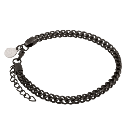 by BILLGREN Sam Steel Bracelet Black Accessoarer Herr Svart 19 cm