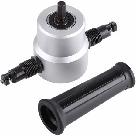 Dubbelhuvud Plåtskärare Elektrisk Hålsåg Elektrisk Borrmaskin Tillbehör Nibbler Skärverktyg Kit Kartongförpackning