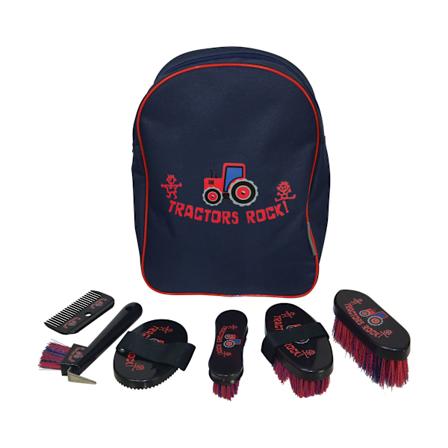 HySHINE Traktorer Rock Horse Grooming Set One Size Marinblå/Röd Navy/Red One Size