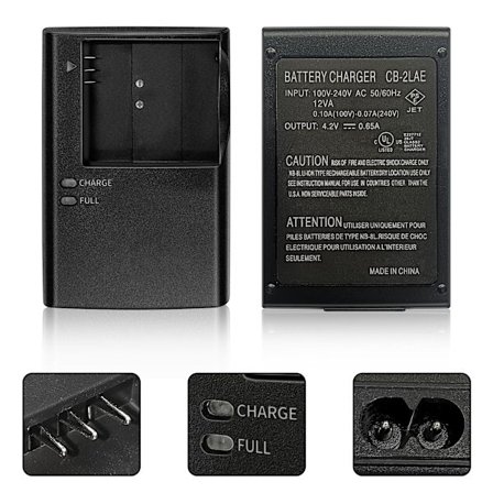 Batterioplader til Canon kamera CB-2LAE NB-8L oplader A3500 IXUS140 IXUS132 A2600