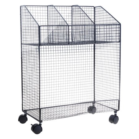 Vit Förvaringslåda Med Hjul Organiseringsställ För Modern Heminredning