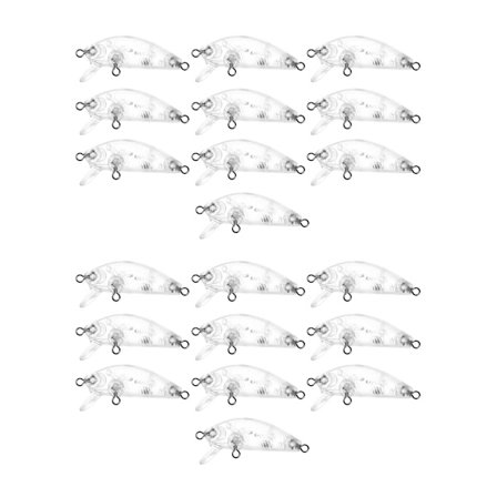 20 stk fiske lokke kropp 5cm 2.7g umalt crankbait vib minnow wobblers hard bait tomme lokke