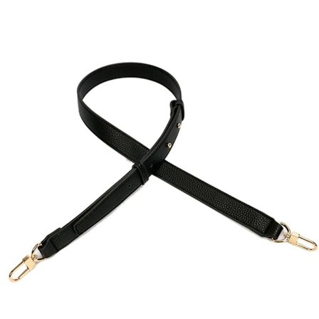 Handväska i äkta läder Axelrem Crossbody SVART black