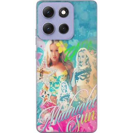 Yhteensopiva Puhelinkuori Motorola Moto G86 Power Seikkailumaailma Steve, Creeper ja eläimillä värikkäässä palikkagrafiikassa