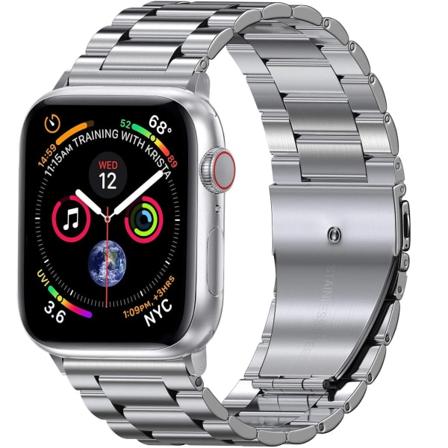 Metallrem För Apple Watch Ultra 49mm 8 7 45mm 41mm rostfritt stål smart watch armband För iwatch 6 5 4 3 SE 44mm 42mm 40mm Silver For 42mm 44mm 45mm