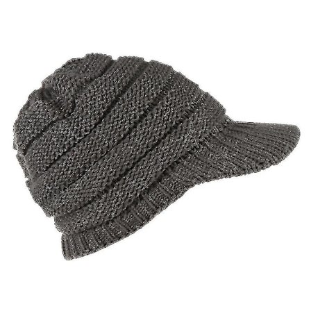 Dame Vinter Strikket Lue Vinter Bremskjerm Luemøller For Kvinner Slouchy Lue Cap Med Visor Varm