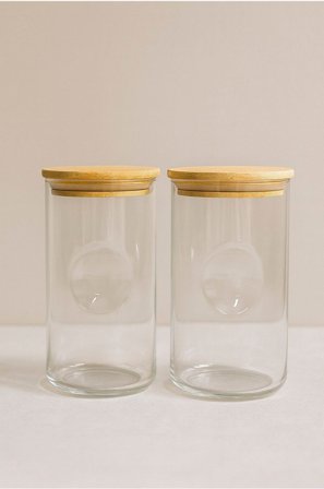 Hermia - Kryddburksuppsättning (2 delar) Sonia - Transparent - Förvaringsburkar - Från Homeroom