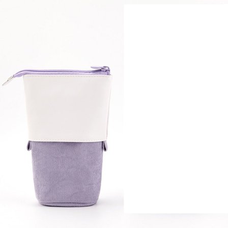 Teleskopisk pennal, lilla farge 2-i-1 sammenleggbar pennal C