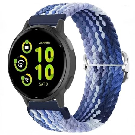 20/22mm Nylon Flätad Loop Rem kompatibel Garmin Forerunner 265 55 965 165 Sportarmband Garmin Venu 3/2 Vivoactive 5 Armbandsbälte