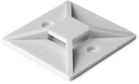 HellermannTyton Selvklebende festesokkel for strips Naturel (100stk)