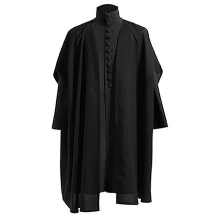 Professor Severus Snape cosplay-antrekk Halloween jul W V Svart Black M