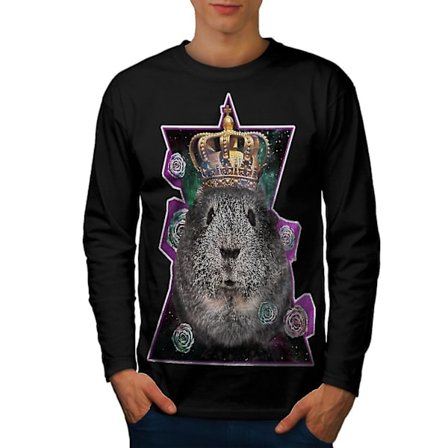 Hamster King Beast Men Blacklong Sleeve T-shirt