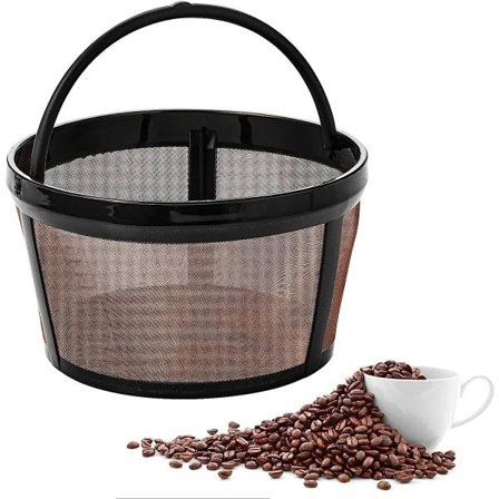 【PP】Återanvändbart kaffefilter, 4-kopps korg kaffefilter ersättning kaffefilter permanent filter kaffe ersättningsfilter