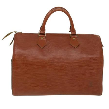 Louis Vuitton Vintage Pre-owned Læder hndtasker Brun, Dame Vintage Tasker, Størrelse: ONE Size