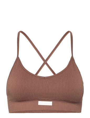 Studio Seamless Ribbed Strap Bra Björn Borg Brown