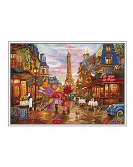 Broderipakke Bilde Etter regnet, Paris - LetiStitch