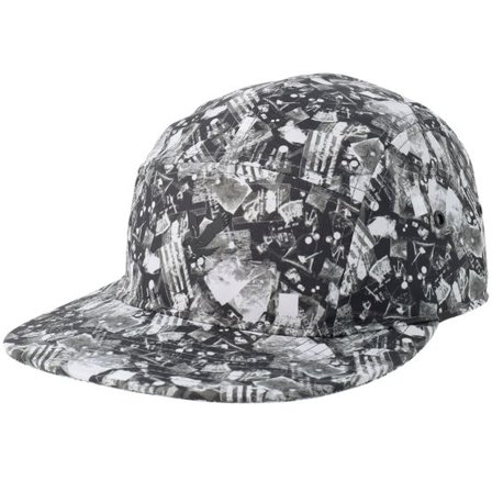Lyle & Scott - Svart 5panel Keps - Industrial Printed Cap Jet Black 5-panel @ Hatstore