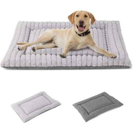 Hundemadrass Kjæledyrmadrass og Vendbar Myk Vaskbar Pute Katte Hundemadrass (Grå, 45*35cm)