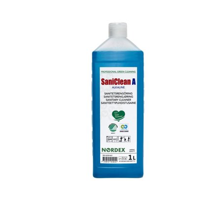 NORDEX Sanitetsrengöring SaniClean A 1L - Lyreco - Städ och hygien - Rengöringsmedel - Sanitetsrent