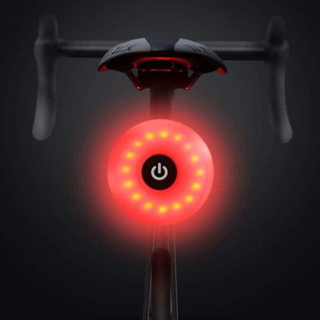 Cykel Baglygte, USB Genopladelig LED Vandafvisende Advarsel 5 Tilstande