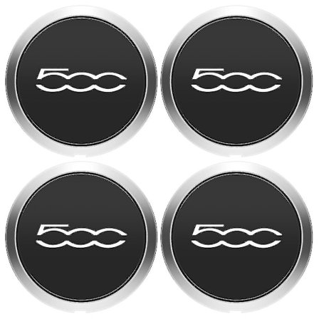 4 st 133 mm navkapslar för Fiat 500-hjul, mittnavkapslar, set 68078419AC 68078421AC, silverfärgat skydd 51884863-Xin