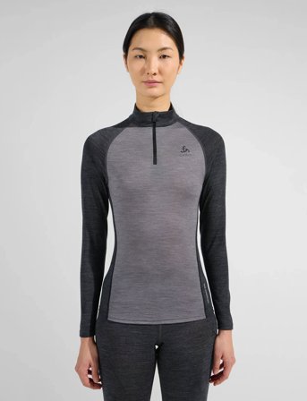 Odlo Odlo W Bl Top Turtle Neck L/S Half Zip Natural - Grey - S