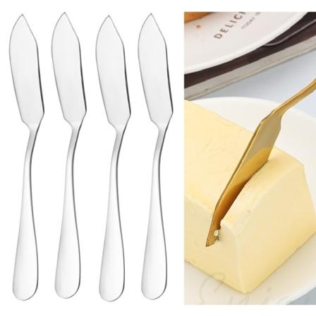 4 Pack Smörknivar i Rostfritt Silverglas . Smörkniv