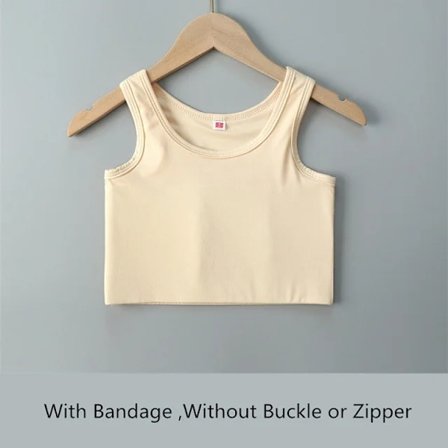Dame Flat Brystbinder Med Bandasje Pullover Halv Lengde Korsett Tank Top Transboy Lesbisk Trans Undertøy Vest Brystbinder