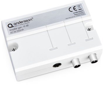 Andersson-AAA 1.1-Kompakt antenneforsterker med 16 dB forsterkning-Video accessories and cables-Antennekabler
