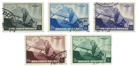 Belgien 1938 - OBP 466-70 - Stemplet