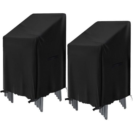 Vandtætte havemøbelovertræk 2-pak, 75x75x120cm, Oxford-stof, passer til stabelbare stole til udendørs brug på altanen