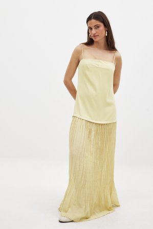 NA-KD Robe longue - Robes de soirée - Jaune - EU 38