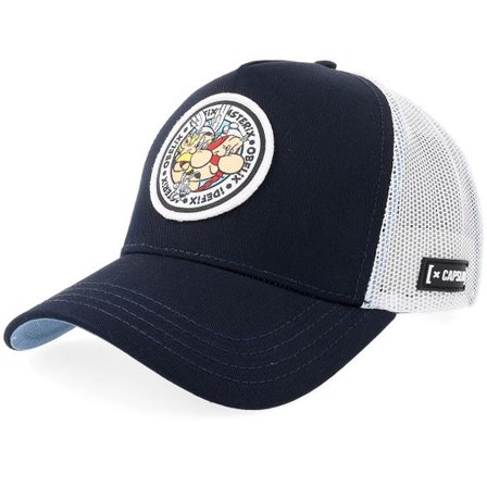 Capslab - Svart trucker Keps - Asterix & Obelix Black/White A-Frame Trucker @ Hatstore