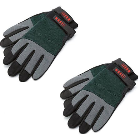 Havehandsker til kvinder, størrelse L, grønne, punkteringsresistente, åndbare, holdbare, dobbeltlags arbejdshandsker til beskæring