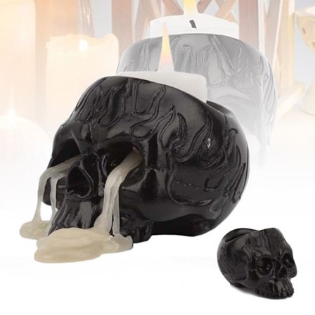 Skelett ljusstake skrämmande harts ljusstake hantverk för fest Halloween dekoration