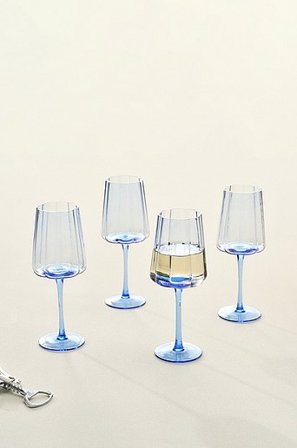 Jotex - Vinglas 4-pak Blå - NINA - Køb Glas hos Jotex