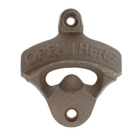 Kasketåbner til væg Vintage "åben her"