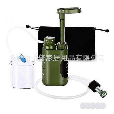 5000l Udendørs Vandfilter Vandfiltreringssystem Camping Vandreture Nødudstyr Med Kompas