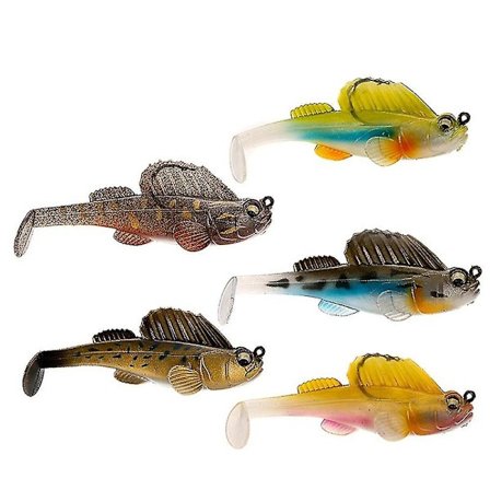 Mjukt fiskedrag Mjukt bete Bly Jig Dark Sleeper Swimbaits Soft Lure Fiske Lure Bass Shad kompatibel fiskeabborre