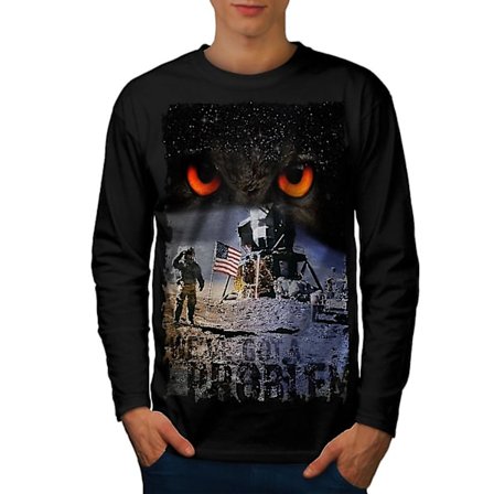 Usa Armstrong Space Men svart långärmad T-shirt