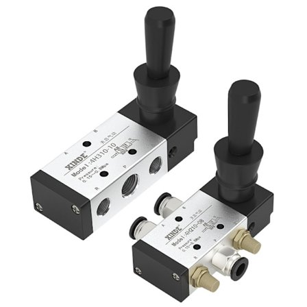 5/2-veis pneumatisk manuell spakventil, manuell kontroll, 2-posisjons 3-veis 5-port skyv-trekk type 4H210-08