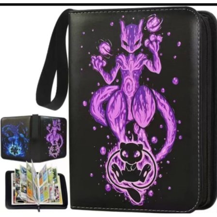 4-lommers samlekortmappe med 400 lommer Pokémon-kortmappe med 50 aftagelige lommer Lynlås Samlekortetui til kortalbum Sti[mo]