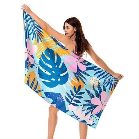 Mikrofiber Strandhåndklæde til Voksne - Oversized Rejse Strandhåndklæde, 80*160cm Hurtigtørrende Pool Håndklæder