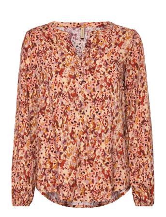 Sc-Minea Bluse Langermet Brun Soyaconcept*Betinget Tilbud